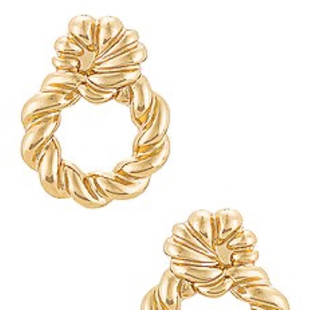 BNWOT ettika Roped Hoop Earrings in Gold